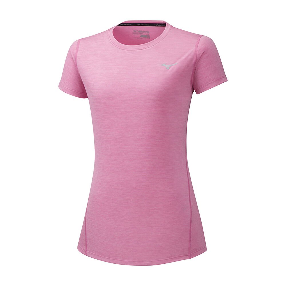 Mizuno Women's T-Shirts Pink Impulse Core Apparel - J2GA772164